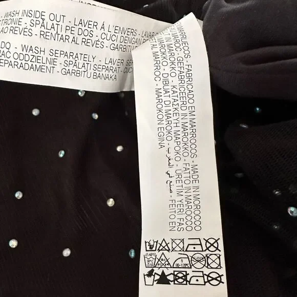 ZARA Dress One Shoulder Black Rhinestone Size XS • BLOGGER FAVORITE • - Picture 15 of 17